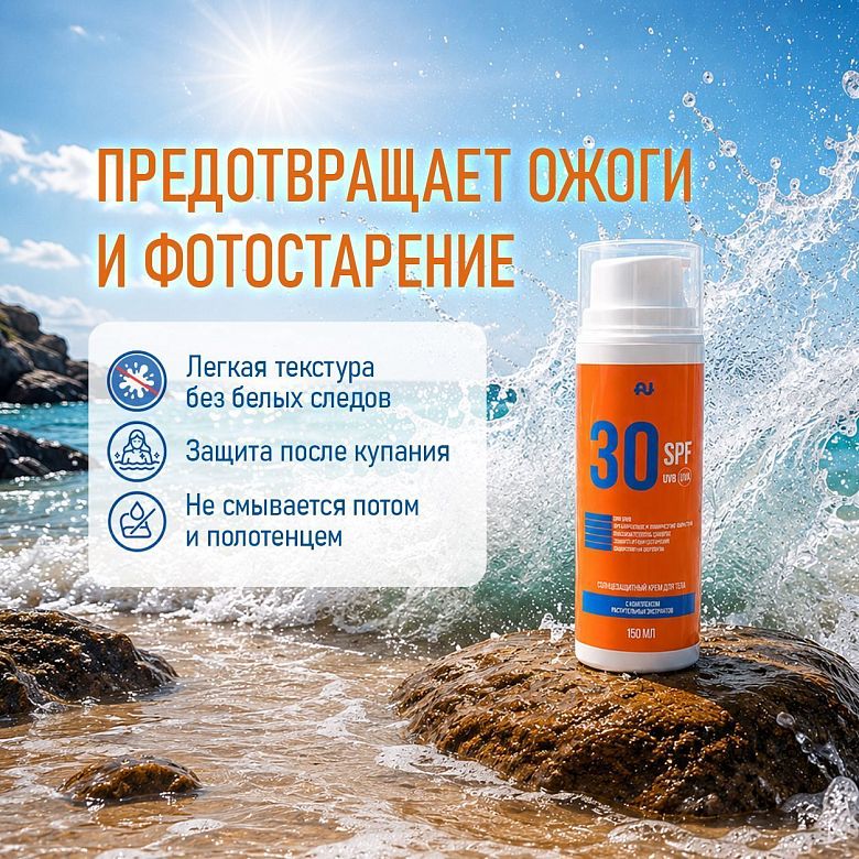 Крем SPF 30 для тела с растительными экстрактами